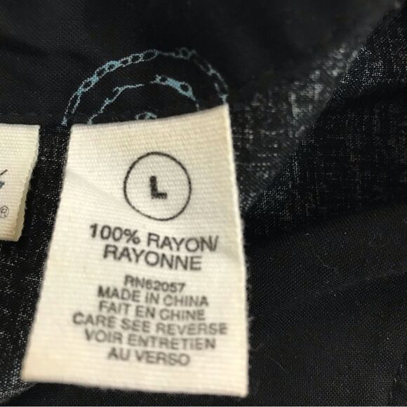 Weekend ClothesLine short sleeve martini olive print button down shirt size L - Picture 5 of 8